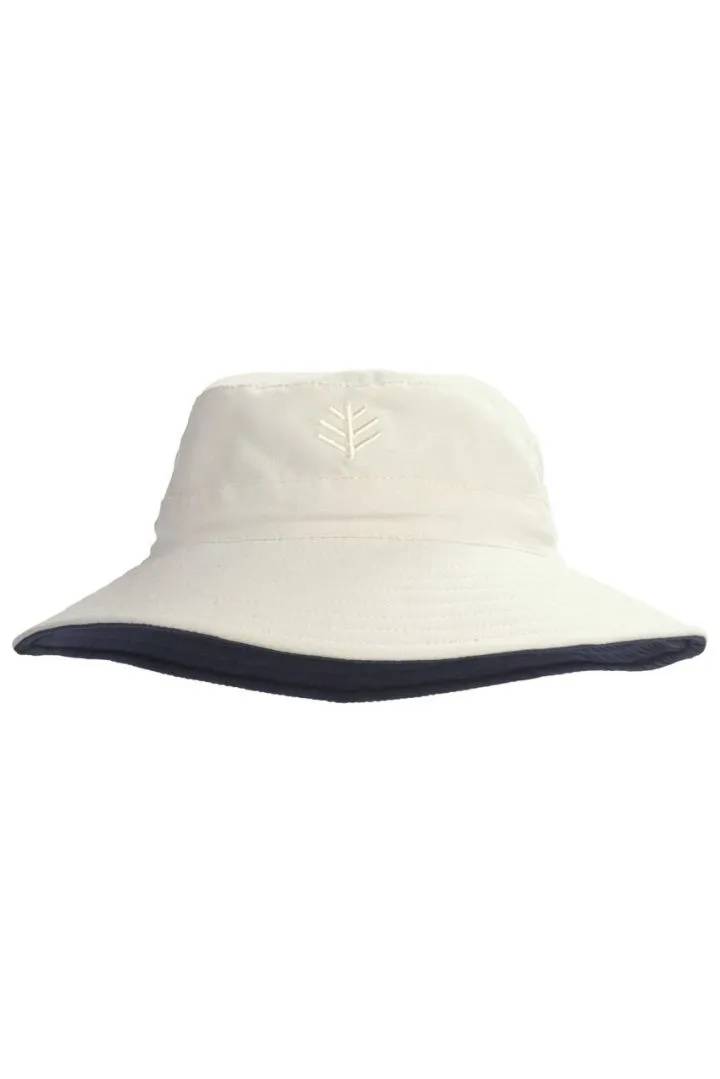 Coolibar - UV Reversible Buckethoed voor kinderen - Y- Landon - Steengrijs/Navy