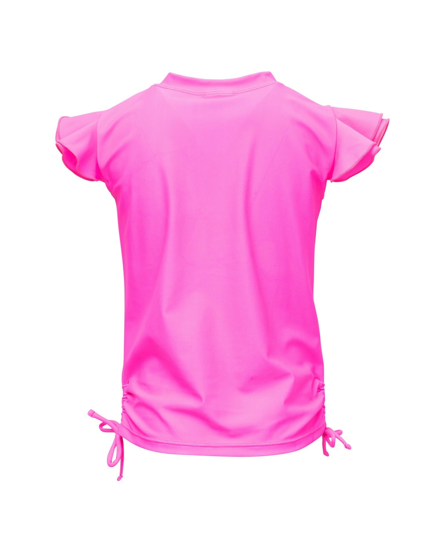 Snapper Rock - UV Rash Top voor meisjes - Fluttermouw - Neon Queen Pink