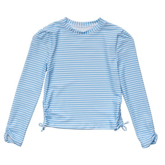 Snapper Rock - UV Rash top voor meisjes - Lange mouw - Gestreept - Cornflower Blauw