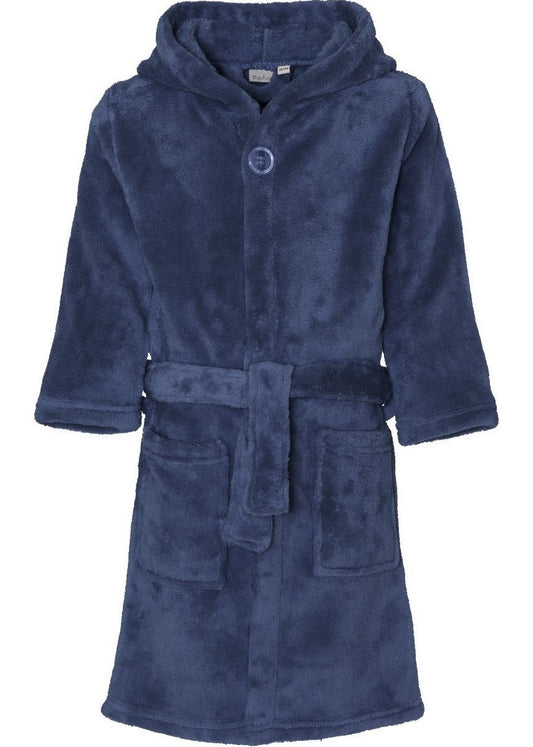 Playshoes - Fleece badjas met capuchon - Donkerblauw