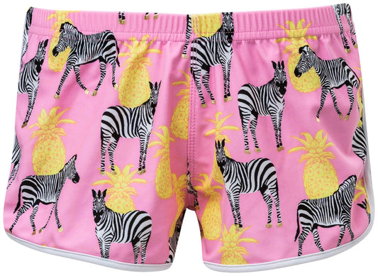 Snapper Rock - Zwemshorts voor meisjes - Zebra Crossing - Roze