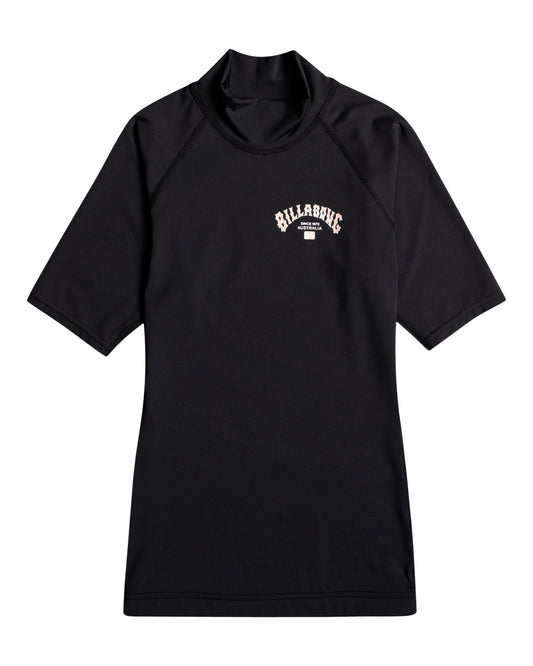 Billabong - UV-rashguard voor dames - Korte mouw - Design - Zwarte Kiezel