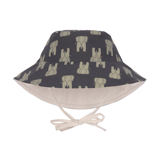 Lässig - UV-Beschermende bucket hoed voor kinderen - Olifant - Dark Grijs