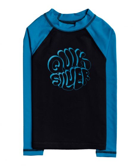 Quicksilver - UV-zwemshirt voor jongens - Longsleeve - Bubble Trouble - Zwart