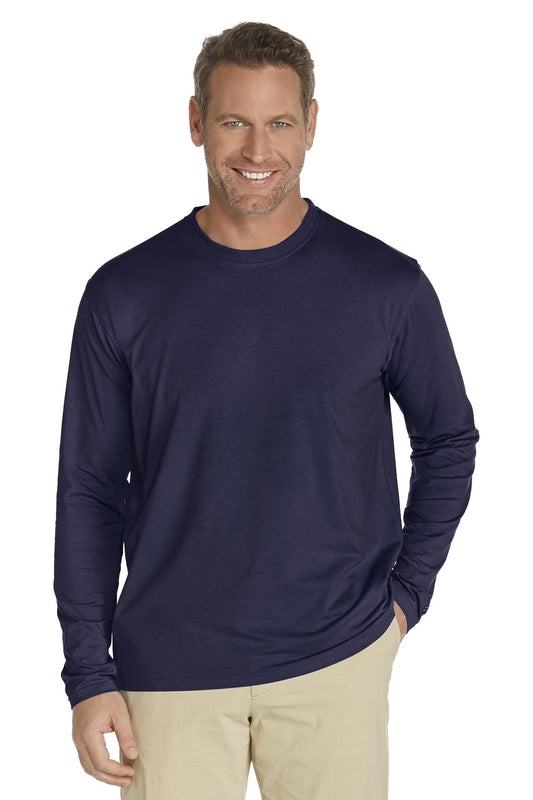 Coolibar - UV Longsleeve shirt heren - Donkerblauw