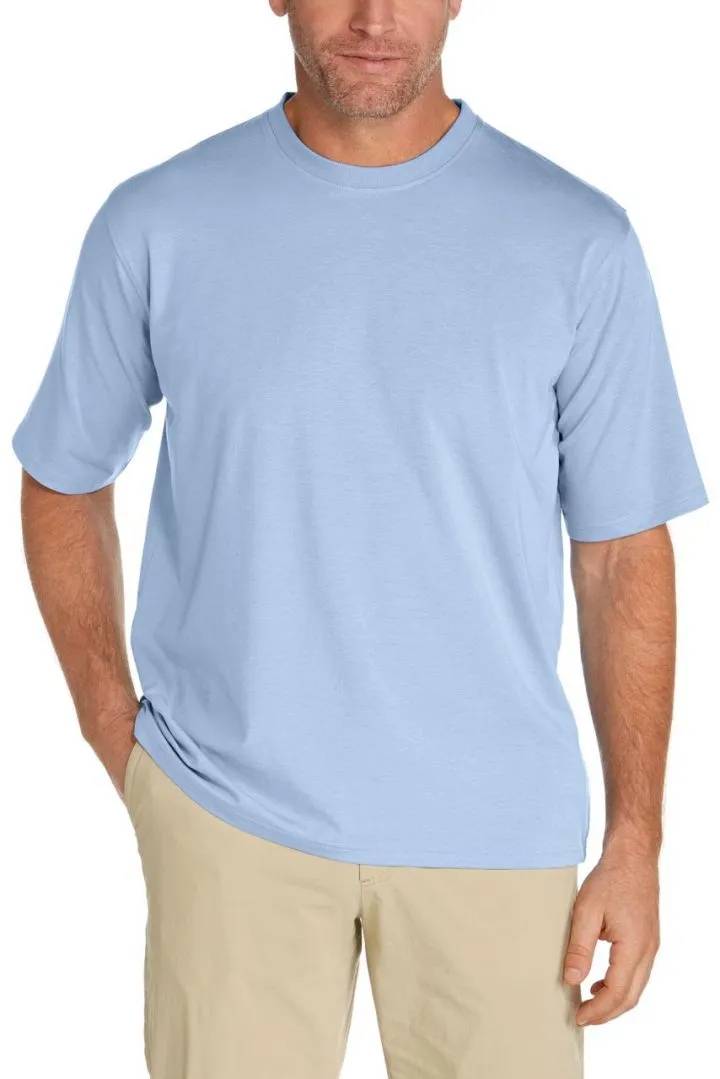 Coolibar - UV-shirt voor heren - Korte mouw - Morada Everyday - Effen - Vintage Blauw