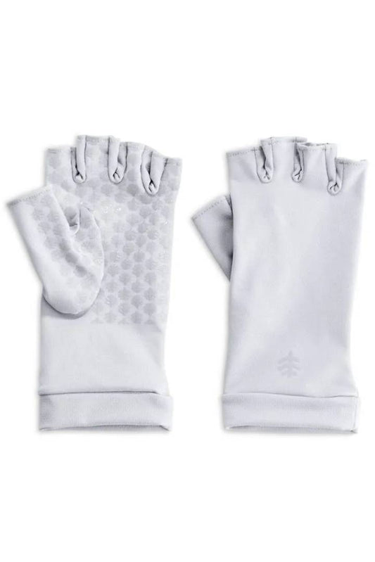Coolibar - UV-Beschermende vingerloze handschoenen - Wit