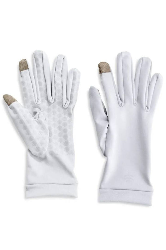 Coolibar - UV-Beschermende handschoenen met touchscreen grip Wit
