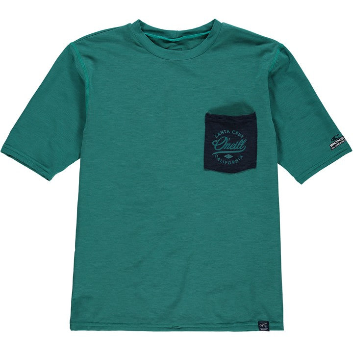 O'Neill Boys UV Shirt Korte Mouw Green-Blue Slate