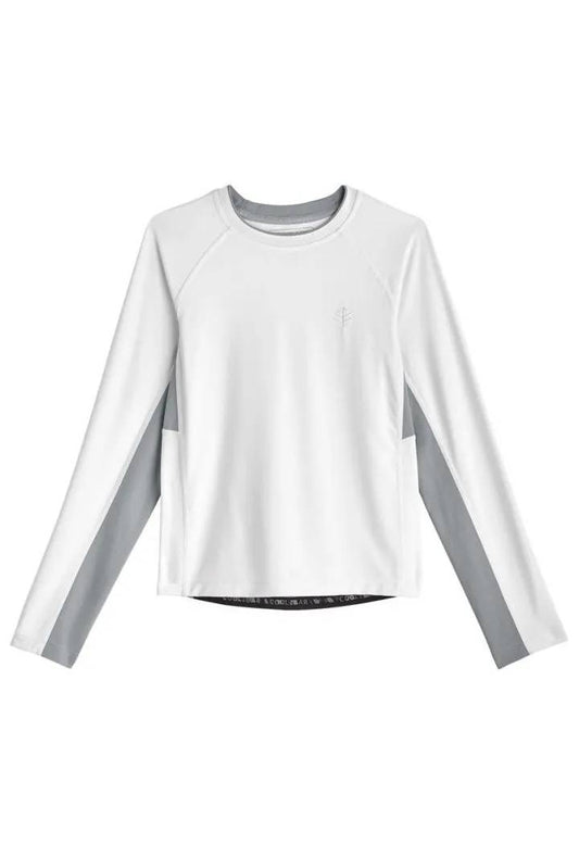 Coolibar - UV-rashguard voor jongens - Ultimate - Line Texture - Wit