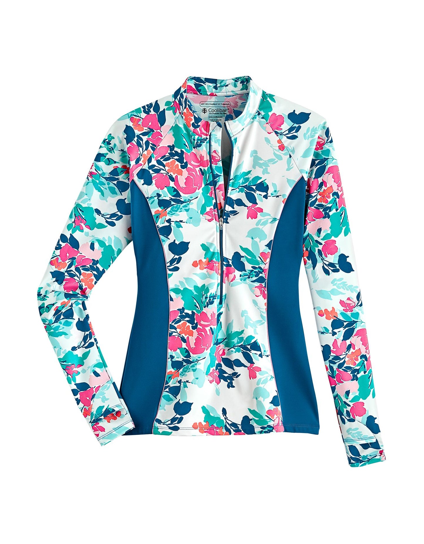 Coolibar - UV Zwemshirt voor dames - Escalante Zip - Multicolor