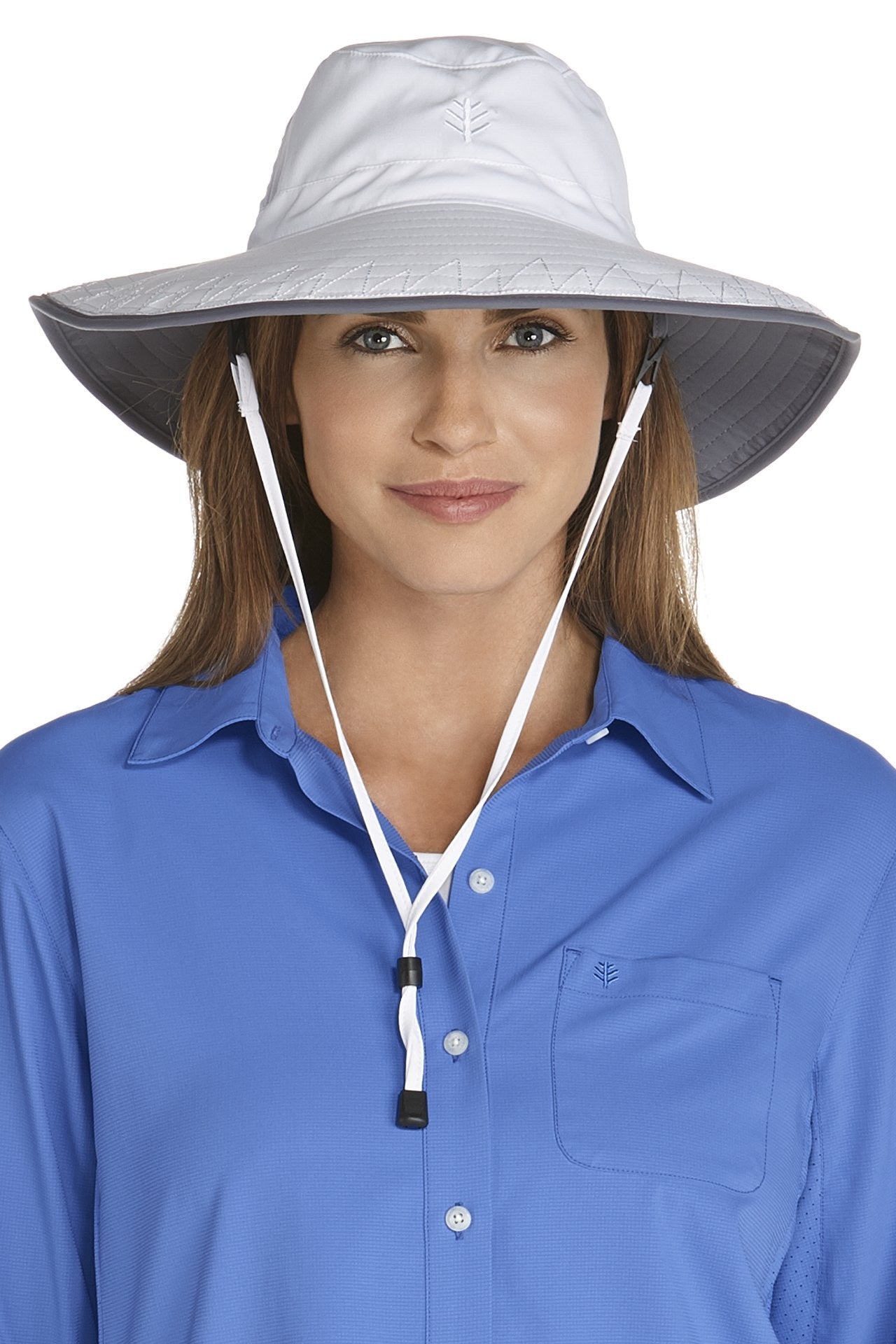 Coolibar - UV strandhoed voor dames - Wit