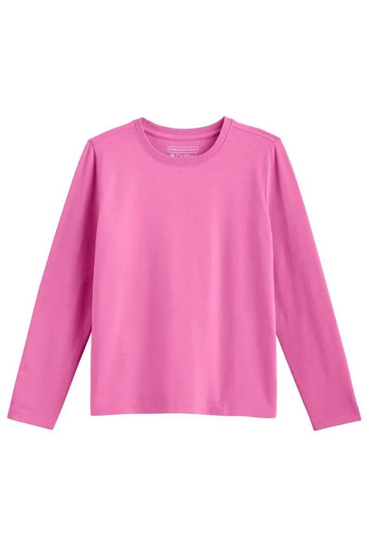 Coolibar - UV-shirt voor kinderen - Lange mouw - Coco Plum Everyday - Effen - Roze
