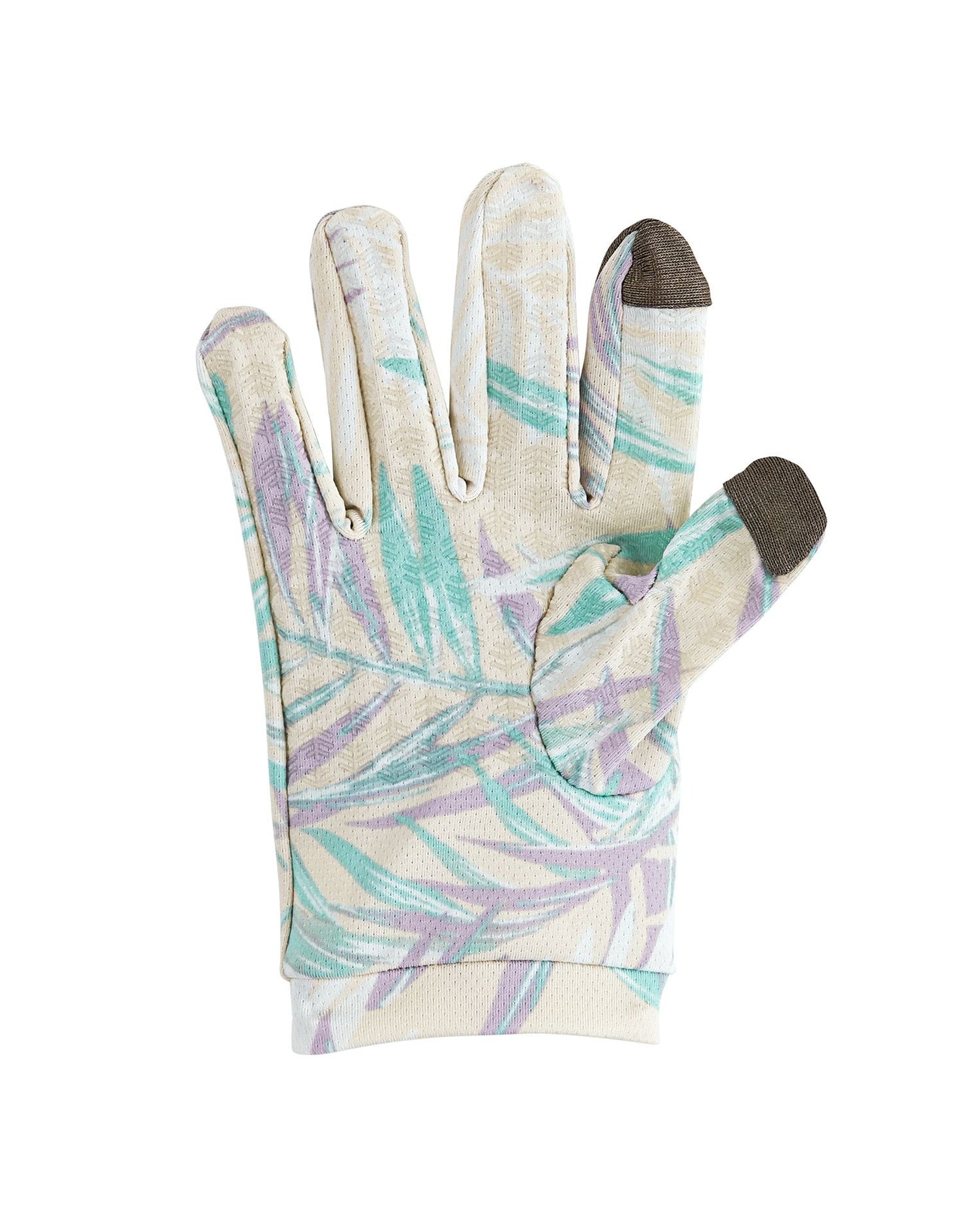 Coolibar - UV-werende handschoenen voor kinderen - Y-Gannet - Taupe Palmen