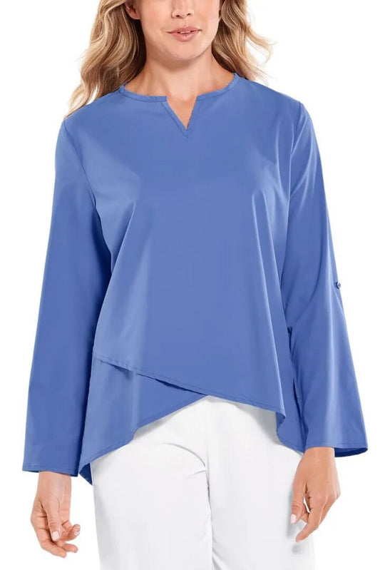 Coolibar - UV-tuniek voor dames - Santa Barbara - Effen - Aura Blauw