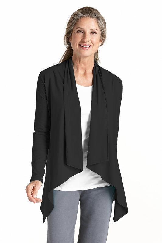 Coolibar - UV Sun Wrap Vest voor dames - Marietas - Zwart