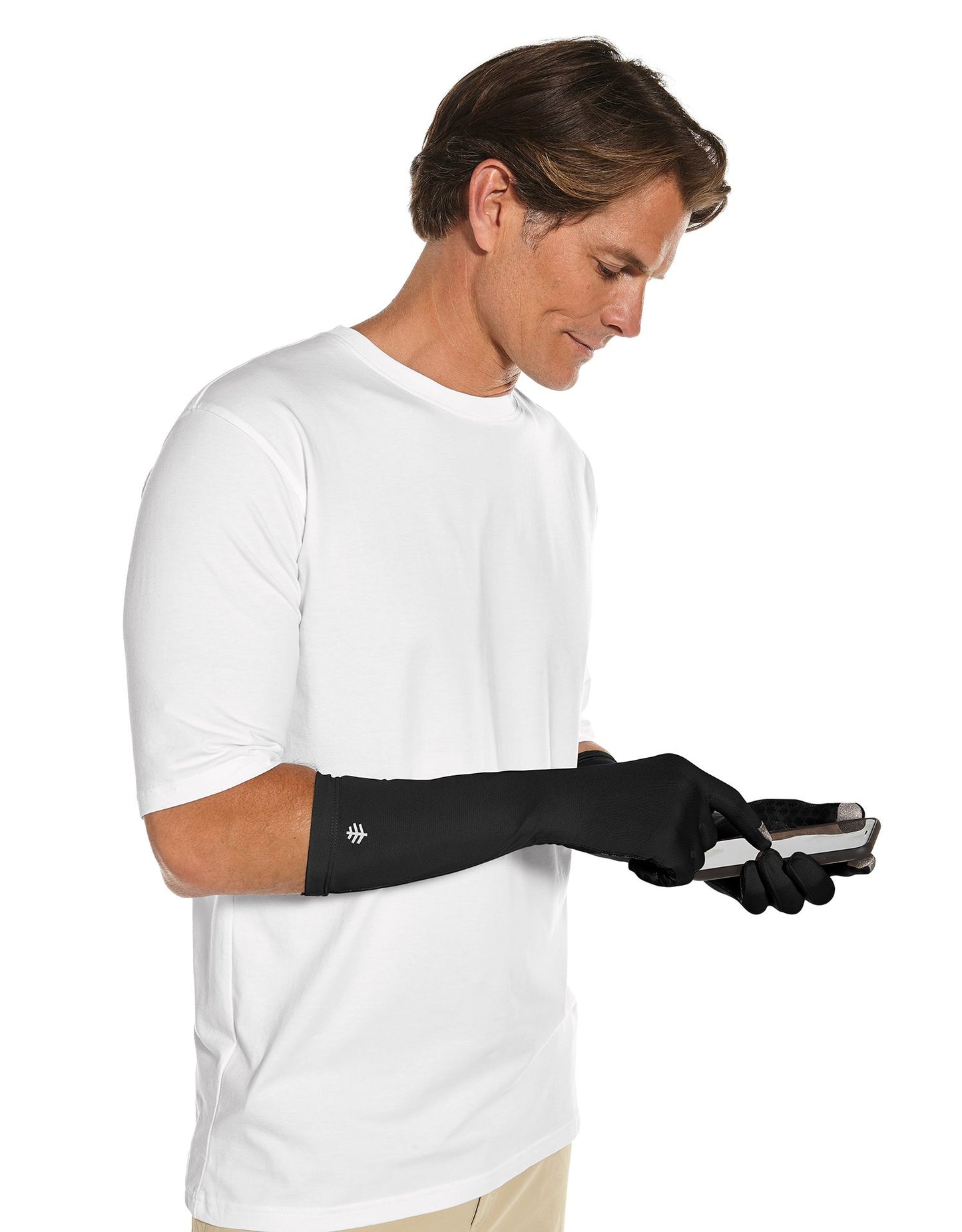 Coolibar - UV-werende handschoenen met mouw voor volwassenen - Bona - Zwart