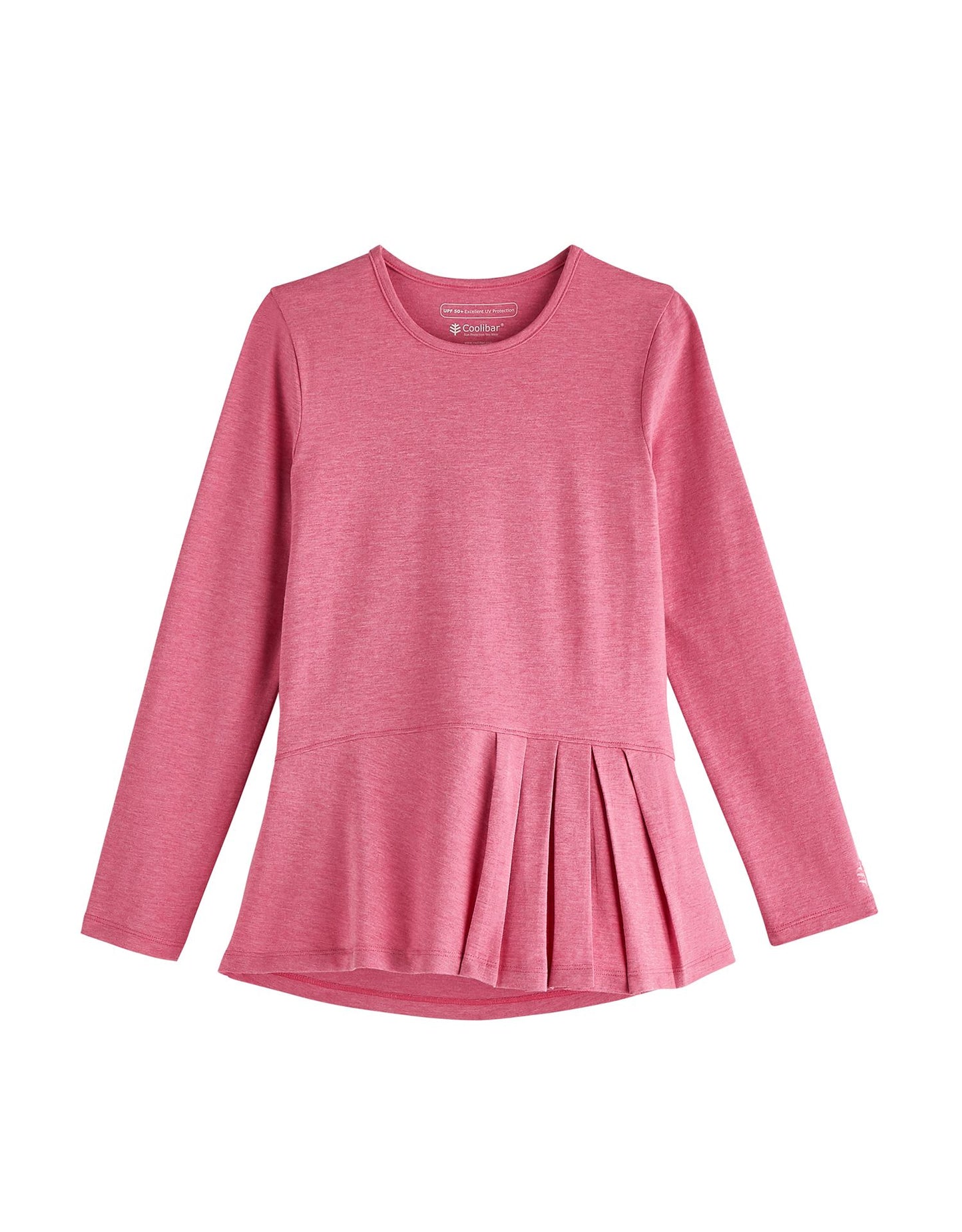 Coolibar - UV Shirt voor meisjes - Longsleeve - Aphelion Tee - Dahlia Roze