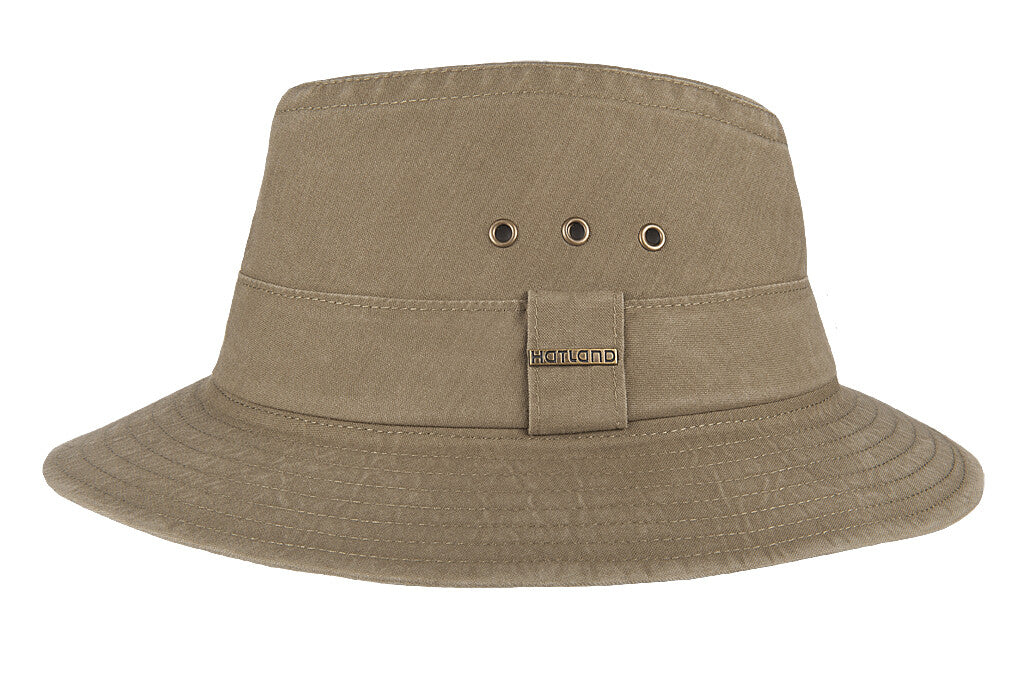 Hatland - UV Bucket hat voor heren - Wishmen - Olijgroen