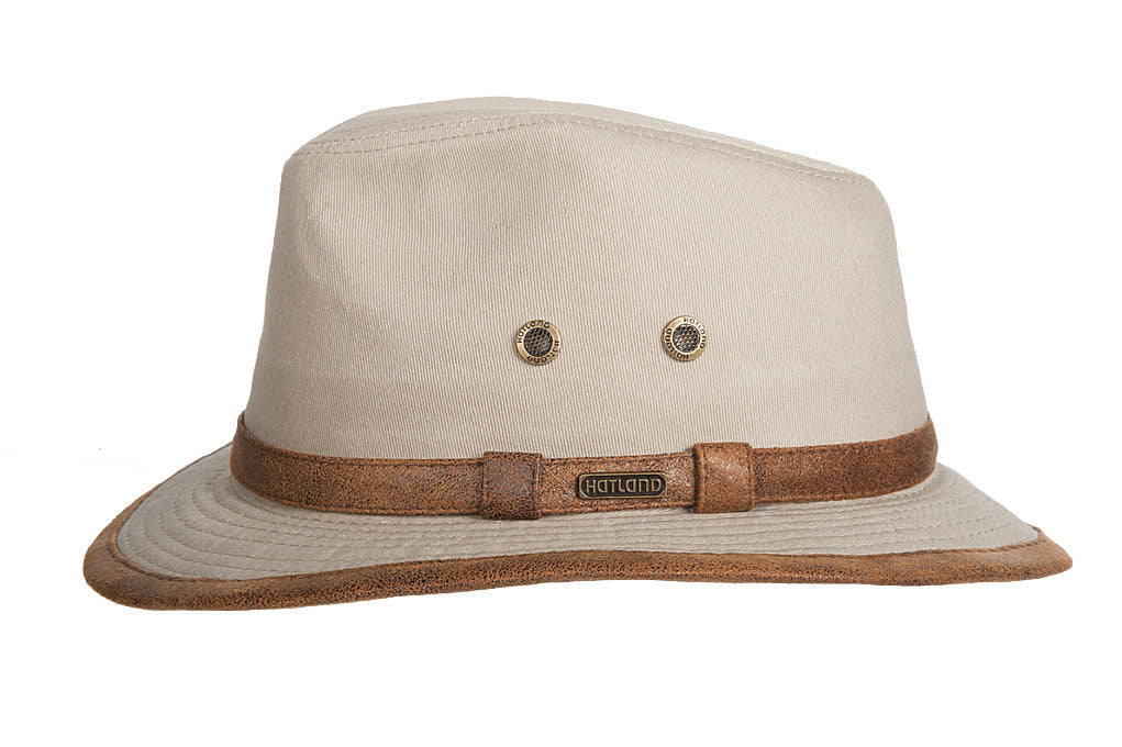 Hatland - UV Fedora hoed voor heren - Rayburn - Beige