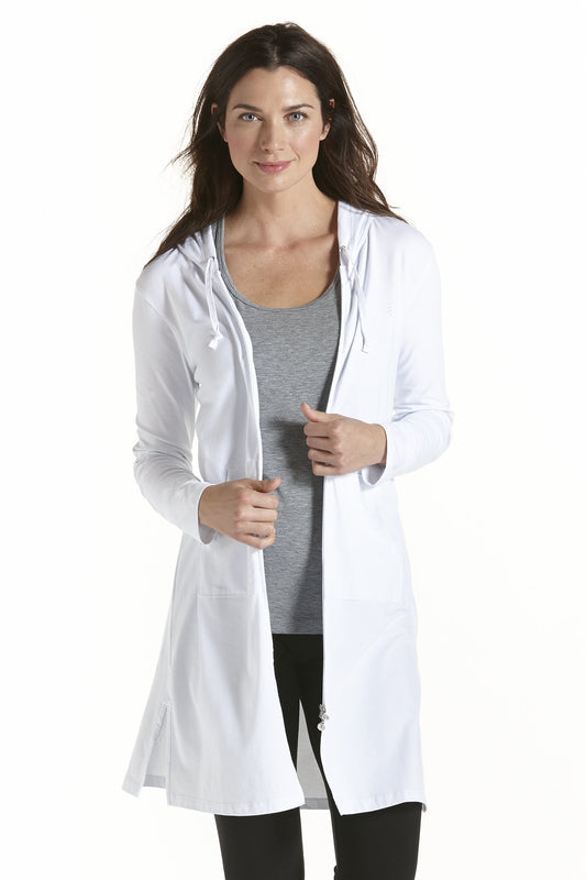 Coolibar - Lange UV-vest voor dames - Wit