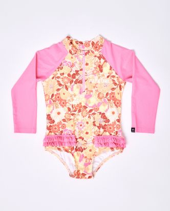 Rip Curl - UV-zwempak voor meisjes - Lange mouw - All Over Print - Roze