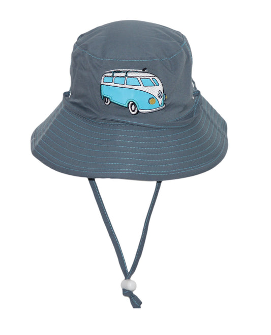 Rigon - UV bucket hat voor kinderen - Blue combi bus