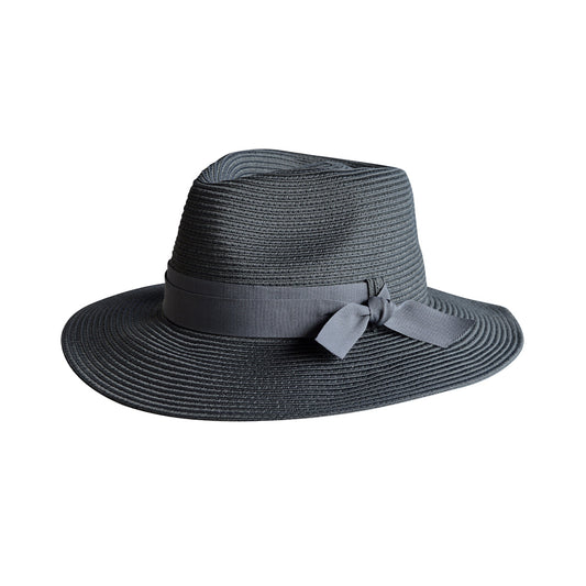 House of Ord - zonnehoed Sienna Fedora - Zwart/Charcoal