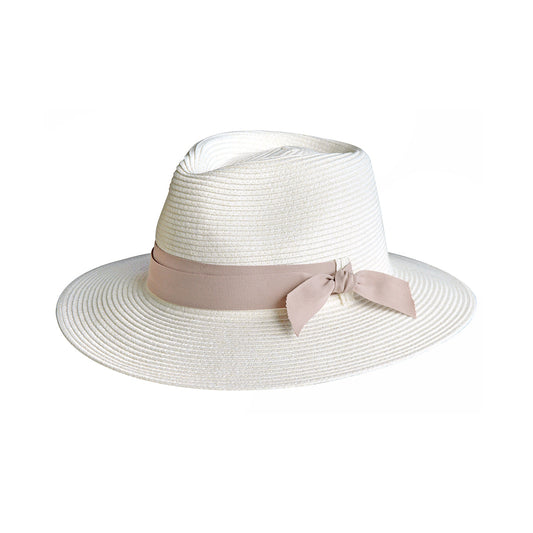 House of Ord - zonnehoed Sienna Fedora - Ivory/Taupe