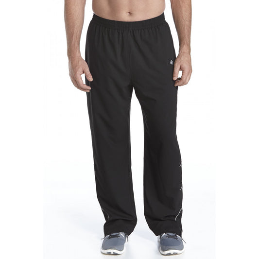 Coolibar - UV-beschermende fitness broek heren - zwart