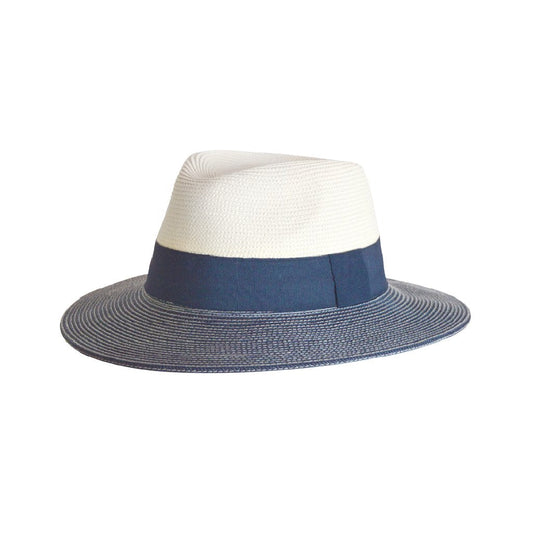 House of Ord - zonnehoed Naledi Fedora - Ivory/Navy