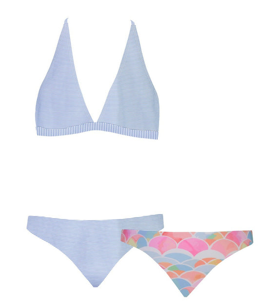 Snapper Rock - Bikini voor meisjes - Stripes - Blauw/Wit