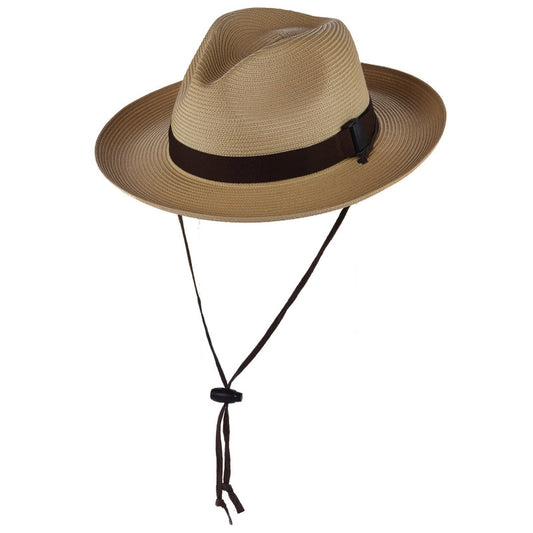 Scala - Safari gevlochten Cowboy hoed voor heren - Naturel