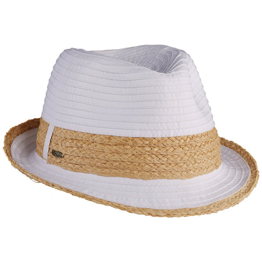 Scala - verstelbaar Fedora hoed voor dames - Wit