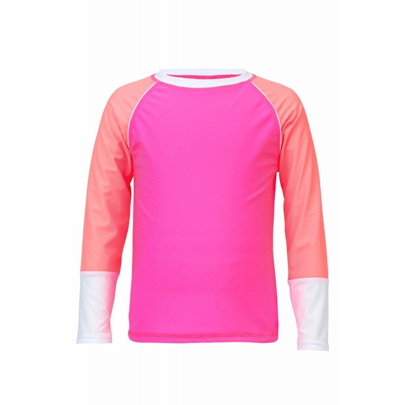 Snapper Rock - UV-shirt voor meisjes - Lange mouw - Neon Roze