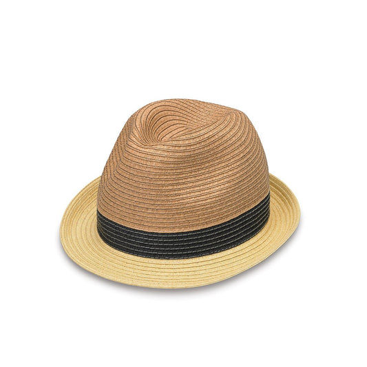 House of Ord - zonnehoed Stevie Trilby - Natural/Zwart/Ivory